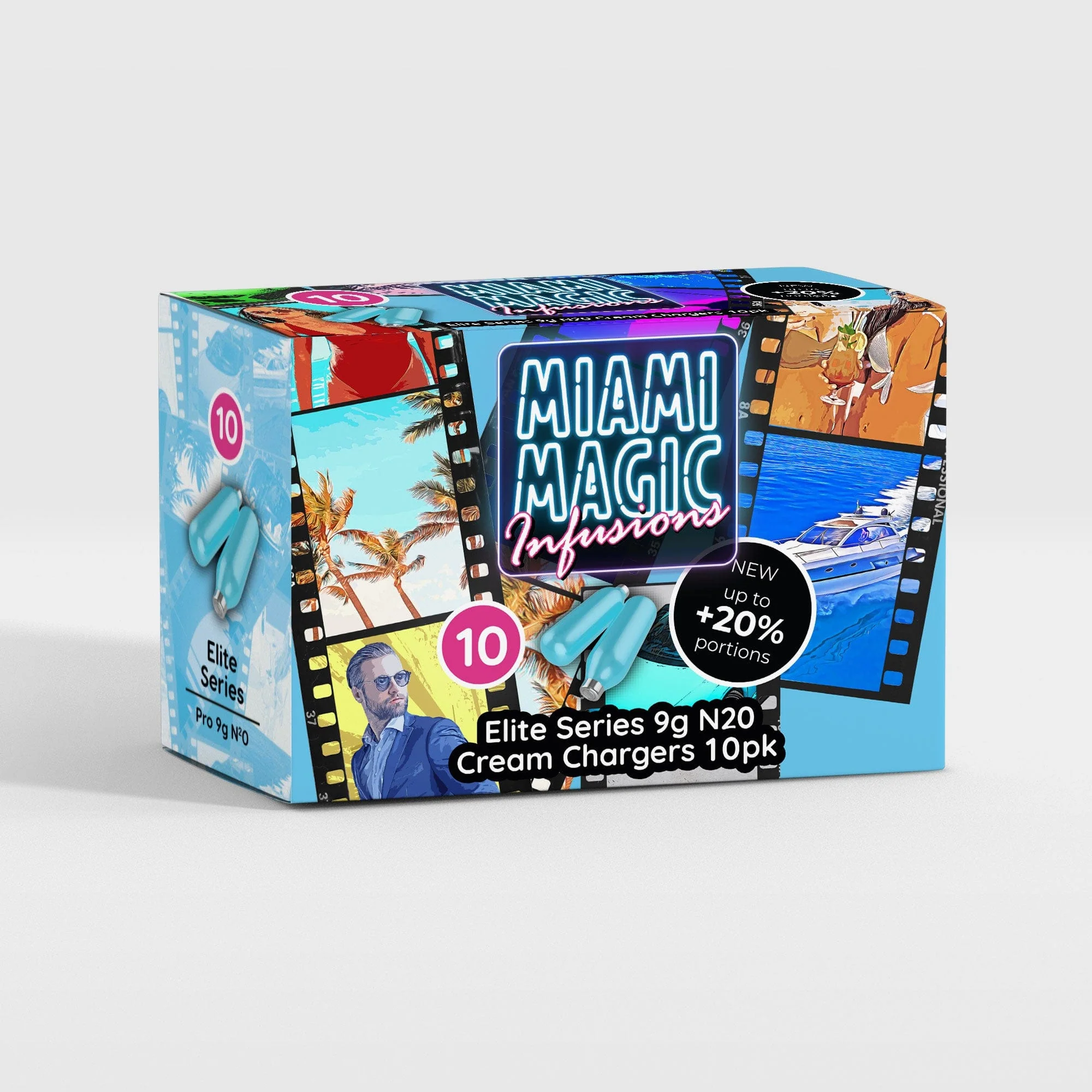 Miami Magic 9g N2O Cream Chargers Pack of 100 Bulbs